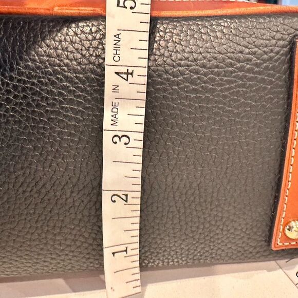 Dooney & Bourke Black and Tan Leather Satchel - Picture 12 of 16